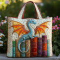 エメラルドドラゴンのキルティングバッグ - 本の守護者