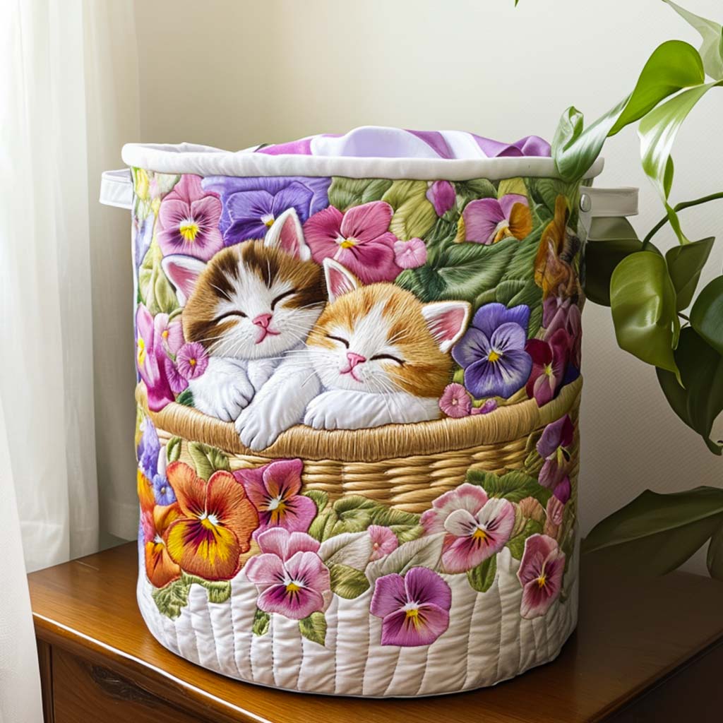 子猫のカオス ランドリーバスケット
