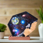 月を望む宇宙 レジンテーブルランプ