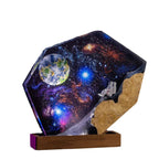 月を望む宇宙 レジンテーブルランプ